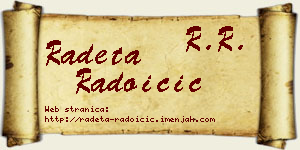 Radeta Radoičić vizit kartica